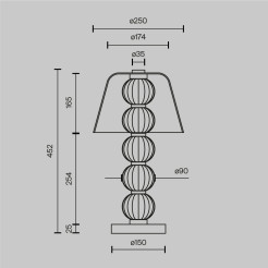 MAYTONI Lampa stołowa Amulet 10W LED 500lm 3000K 80 CRI  MOD555TL-L8G3K