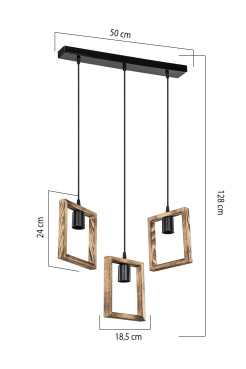 ASZ.1679 ATRIA LAMPA WISZĄCA BRĄZOWA/BROWN
