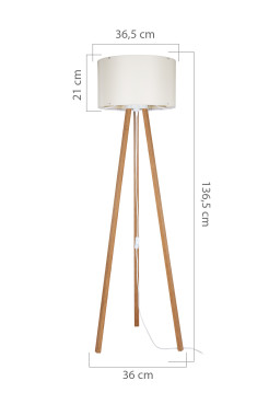 ASZ.1664 PIKO LAMPA PODŁOGOWA NATURALNA/BAMBOO-CREAM