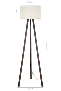 ASZ.1608 PIKO LAMPA PODŁOGOWA ORZECH/WALNUT-CREAM