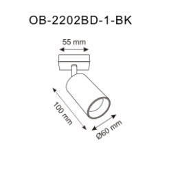 OB-2202BD-1-BK WADE KINKIET CZARNY/BLACK