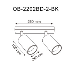 OB-2202BD-2-BK WADE LISTWA CZARNA/BLACK