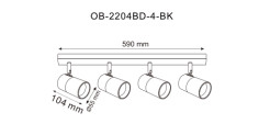 OB-2204BD-4-BK FORI LISTWA CZARNA-ZŁOTA/BLACK-GOLD
