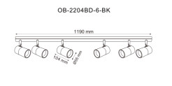 OB-2204BD-6-BK FORI LISTWA CZARNA-ZŁOTA/BLACK-GOLD