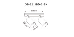 OB-2211BD-2-BK REN LISTWA CZARNA/BLACK