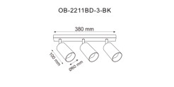 OB-2211BD-3-BK REN LISTWA CZARNA/BLACK