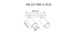 OB-2211BD-2-GLD REN LISTWA ZŁOTA\GOLD