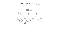 OB-2211BD-3-GLD REN LISTWA ZŁOTA\GOLD