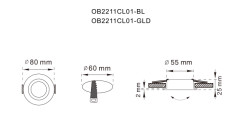 OB2211CL01-GLD FINN OPRAWA SUFITOWA ZŁOTA/GOLD