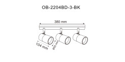 OB-2204BD-3-BK FORI LISTWA CZARNA-ZŁOTA/BLACK-GOLD