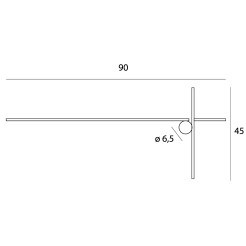 MAXLIGHT W0370 KINKIET ARNE 90CM 15W IP44 3000K
