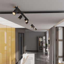 NEX BLACK 4XGU10 LAMPA SUFITOWA PODTYNKOWA 10801
