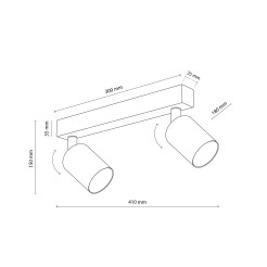 NEX WHITE 2XGU10 LAMPA SUFITOWA 10787