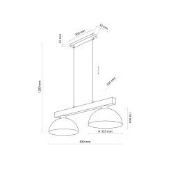 OSLO SABIA LAMPA WISZACA 2XE27 11011