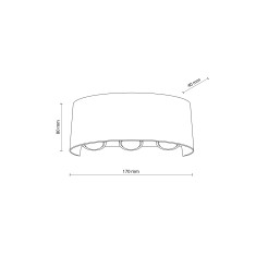 ARROW BLACK  KINKIET LED IP 54 18181