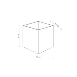CUBE BLACK KINKIET LED IP 54 18182