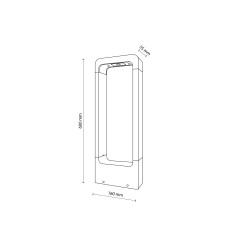 ARIUS M BLACK LAMPA PODŁGOWA IP 54 19000