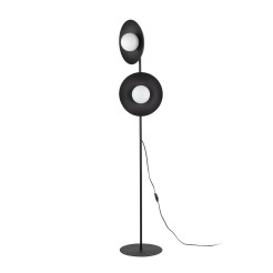 SLATE BLACK GLASS LAMPA PODŁOGOWA 2XG9 16136