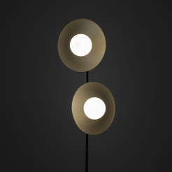 SLATE BLACK GLASS LAMPA PODŁOGOWA 2XG9 16136