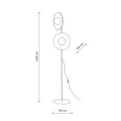 SLATE MIX GLASS LAMPA PODŁOGOWA 2XG9 16138