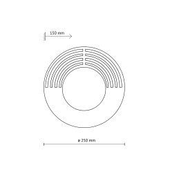 LUNAR WOOD KINKIET 1XG9  250 11013