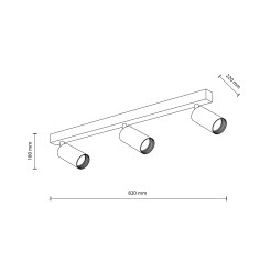 AMIS BLACK LAMPA SUFITOWA 3 10634