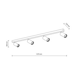 AMIS BLACK LAMPA SUFITOWA 4 10635