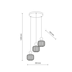 BALLO LAMPA WISZĄCA 3XE14 11050