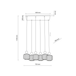 BALLO LAMPA WISZĄCA 6XE14 11052