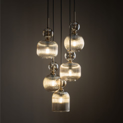 SOPHIA COGNAC LAMPA WISZACA 5XE14 11043
