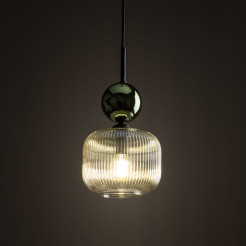SOPHIA GREEN COGNAC LAMPA WISZĄCA 1XE14 11144