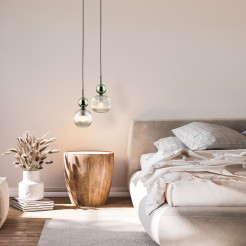SOPHIA GREEN COGNAC LAMPA WISZĄCA 1XE14 11145