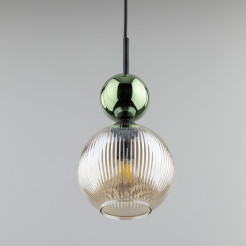 SOPHIA GREEN COGNAC LAMPA WISZĄCA 1XE14 11145