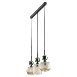 SOPHIA GREEN COGNAC LAMPA WISZĄCA 3XE14 11147