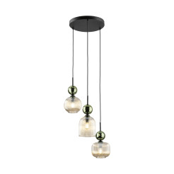 SOPHIA GREEN COGNAC LAMPA WISZĄCA 3XE14 11148