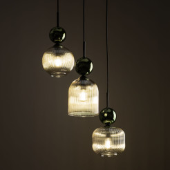 SOPHIA GREEN COGNAC LAMPA WISZĄCA 3XE14 11148