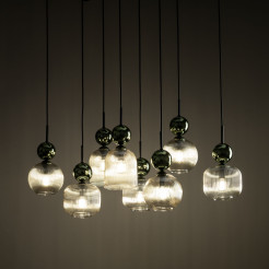 SOPHIA GREEN COGNAC LAMPA WISZĄCA 8XE14 11151