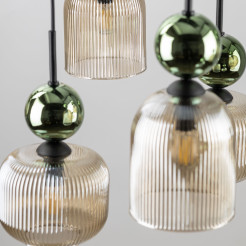 SOPHIA GREEN COGNAC LAMPA WISZĄCA 8XE14 11151