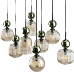 SOPHIA GREEN COGNAC LAMPA WISZĄCA 8XE14 11151