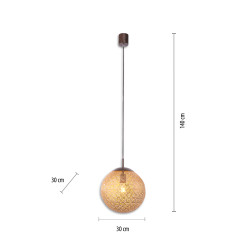 2420-48 GRETA LAMPA WISZĄCA RDZA/ZŁOTY