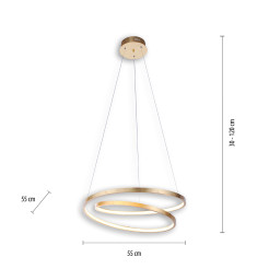 2472-12 ROMAN LAMPA WISZĄCA ZŁOTY