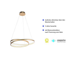 2474-12 ROMAN LAMPA WISZĄCA ZŁOTY
