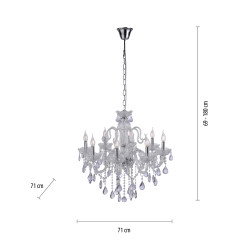 3081-00 GRACIA LAMPA WISZĄCA TRASPARENTNY
