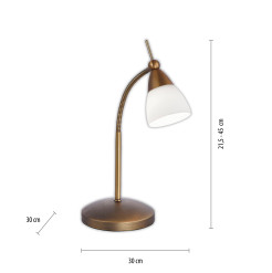 4001-11 PINO LAMPA STOŁOWA ANTYCZNY MOSIĄDZ