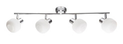 Lampa sufitowa ANDRUS srebrna 4x40W E14  elegancka klasyczna oprawa oświetleniowa do salonu sypialni korytarza garderoby 94-45003
