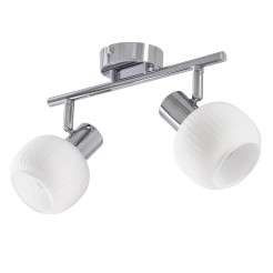 Lampa sufitowa ANDRUS srebrna 2x40W E14 do salonu sypialni przedpokoju korytarza 92-44983