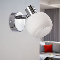 Kinkiet ANDRUS chromowy 1x40W E14  elegancka lampa ścienna klasyczna do salonu sypialni przedpokoju garderoby oświetlenie dodatkowe 91-44976