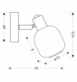 Kinkiet ANDRUS chromowy 1x40W E14  elegancka lampa ścienna klasyczna do salonu sypialni przedpokoju garderoby oświetlenie dodatkowe 91-44976