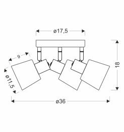 Lampa sufitowa BILOBA plafon biało-czarna 3x40W E14 białe klosze szklane nowoczesne oświetlenie do salonu sypialni kuchni korytarza przedpokoju 98-49087