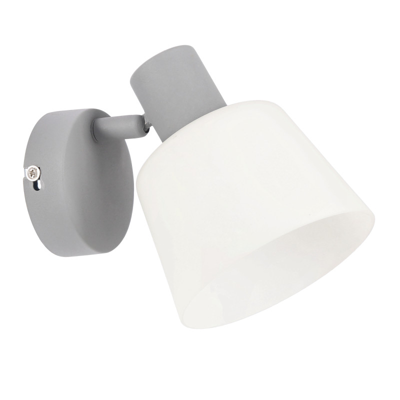 Lampa ścienna kinkiet GINKO szary 1x40W E14 nowoczesna elegancja do sypialni salonu przedpokoju oświetlenie 91-49124